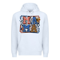 White Army Veteran mama leopard frame 4th of July Premium Hoodie - LillyAllenDesigns