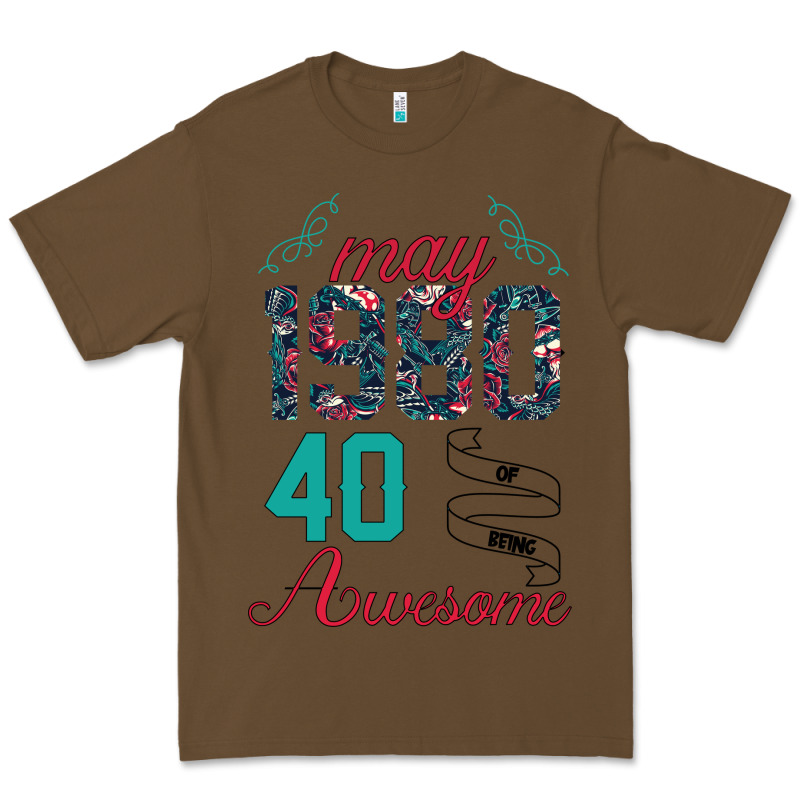 Made In May 1980 40 Years Of Being Awesome Premium Tee by Bettercallsaul | Teevron