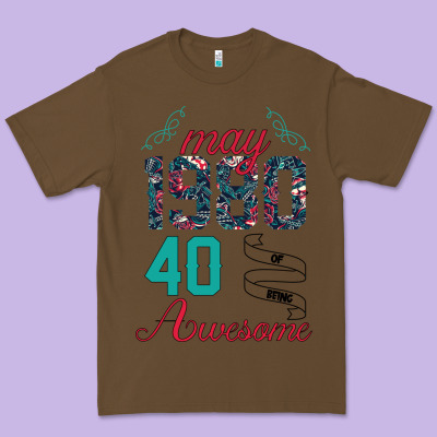 Made In May 1980 40 Years Of Being Awesome Premium Tee Designed By Bettercallsaul