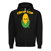 Black corn t  shirt c r o p t o p t  shirt Zipper Hoodie - trangStudio