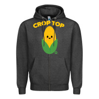 Charcoal Heather corn t  shirt c r o p t o p t  shirt Zipper Hoodie - trangStudio
