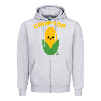 Heather Grey corn t  shirt c r o p t o p t  shirt Zipper Hoodie - trangStudio