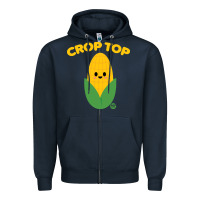 Navy corn t  shirt c r o p t o p t  shirt Zipper Hoodie - trangStudio