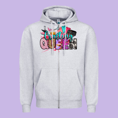 Crafting Queen Zipper Hoodie Designed By Artiststas