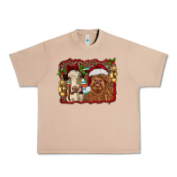 Burro christmas heifer and highland cow with serape background Urban Heavy Tee - RanaPortraitStore