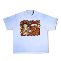 Grape Ice christmas heifer and highland cow with serape background Urban Heavy Tee - RanaPortraitStore
