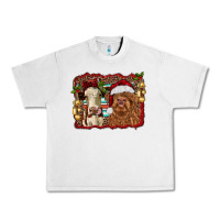 Lunar Rock christmas heifer and highland cow with serape background Urban Heavy Tee - RanaPortraitStore