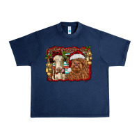 Navy christmas heifer and highland cow with serape background Urban Heavy Tee - RanaPortraitStore