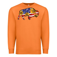 Carrot bison amerıcan flag Premium Sweatshirt - BarkalooDesign