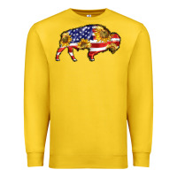 Lemon bison amerıcan flag Premium Sweatshirt - BarkalooDesign