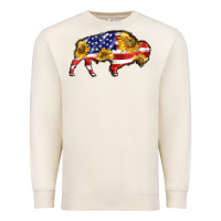 Sandshell bison amerıcan flag Premium Sweatshirt - BarkalooDesign