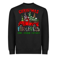 Black christmas tree farm truck Heavyweight Sweatshirt - CowhideDigitalArt
