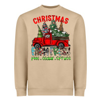 Mushroom christmas tree farm truck Heavyweight Sweatshirt - CowhideDigitalArt