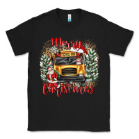 Black merry christmas school bus Classic Tee - texasbilliewilder