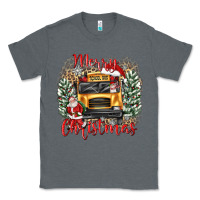 Charcoal Heather merry christmas school bus Classic Tee - texasbilliewilder