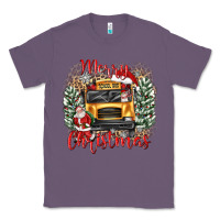 Lavender merry christmas school bus Classic Tee - texasbilliewilder