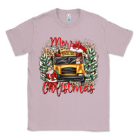 Lilac merry christmas school bus Classic Tee - texasbilliewilder