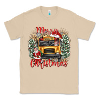 Mushroom merry christmas school bus Classic Tee - texasbilliewilder
