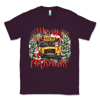 Plum merry christmas school bus Classic Tee - texasbilliewilder