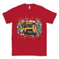 Red merry christmas school bus Classic Tee - texasbilliewilder