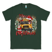 Sports Green merry christmas school bus Classic Tee - texasbilliewilder