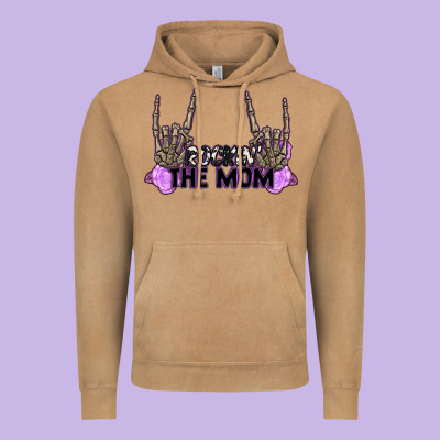 Rockin' The Mom Vintage Hoodie Designed By Cowgirlartshop