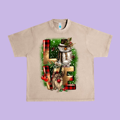 Love Snowman Gnome Urban Heavy Tee Designed By Cowgirlartshop