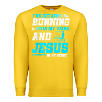 Lemon Christian Runner Half Marathon Running Race Jesus Gift Premium Sweatshirt - trangStudio
