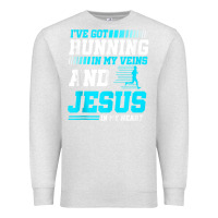 Oatmeal Heather Christian Runner Half Marathon Running Race Jesus Gift Premium Sweatshirt - trangStudio