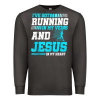 Smoke Christian Runner Half Marathon Running Race Jesus Gift Premium Sweatshirt - trangStudio
