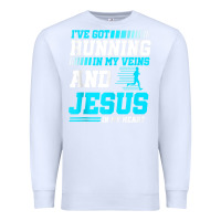 White Christian Runner Half Marathon Running Race Jesus Gift Premium Sweatshirt - trangStudio