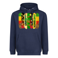 Navy juneteenth brushstrokes Heavyweight Hoodie - BarkalooDesign