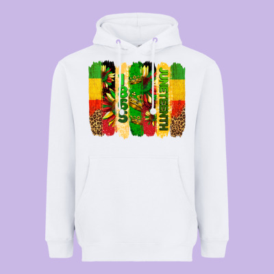 Juneteenth Brushstrokes Heavyweight Hoodie Designed By Barkaloodesign