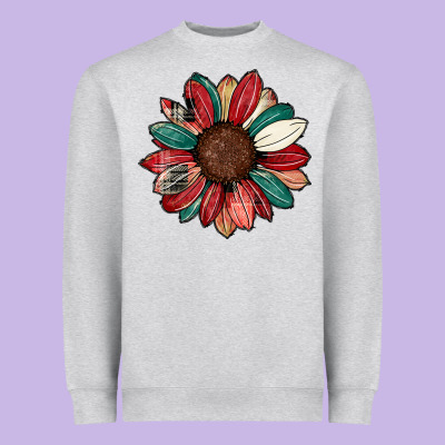 Christmas Sunflower Heavyweight Sweatshirt Designed By Cowhidedigitalart