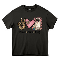 Asphalt peace love pug Heavy Core Tee - JahusDesignShop