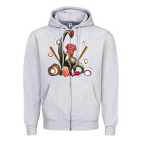 Heather Grey brachiosaurus with baseball Zipper Hoodie - Artiststas
