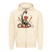 Sandshell brachiosaurus with baseball Zipper Hoodie - Artiststas