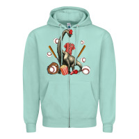 Seafoam brachiosaurus with baseball Zipper Hoodie - Artiststas