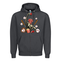Smoke brachiosaurus with baseball Zipper Hoodie - Artiststas