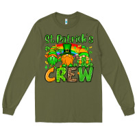 Army Green St. Patrick's Day crew Long Sleeve Tee - OliviaCreatesArt