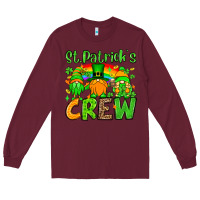 Burgundy St. Patrick's Day crew Long Sleeve Tee - OliviaCreatesArt