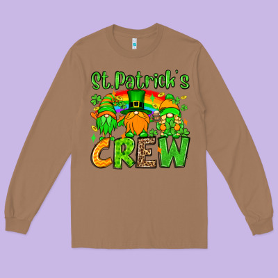 St. Patrick's Day Crew Long Sleeve Tee Designed By Oliviacreatesart
