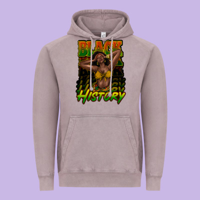 Black History Afro Woman Vintage Hoodie Designed By Howdyjamesfarm