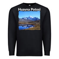 Black Bolivia Huayna Potosi Mountain Andes Art Premium Sweatshirt - trangStudio