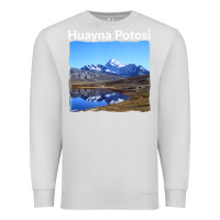 Dove Grey Bolivia Huayna Potosi Mountain Andes Art Premium Sweatshirt - trangStudio