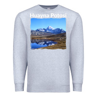 Heather Grey Bolivia Huayna Potosi Mountain Andes Art Premium Sweatshirt - trangStudio
