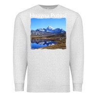Oatmeal Heather Bolivia Huayna Potosi Mountain Andes Art Premium Sweatshirt - trangStudio