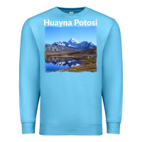 Ocean Blue Bolivia Huayna Potosi Mountain Andes Art Premium Sweatshirt - trangStudio