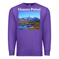 Purple Bolivia Huayna Potosi Mountain Andes Art Premium Sweatshirt - trangStudio