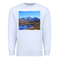 White Bolivia Huayna Potosi Mountain Andes Art Premium Sweatshirt - trangStudio